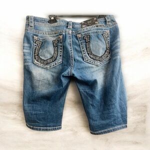 MISS ME Blue Denim Bermuda Shorts